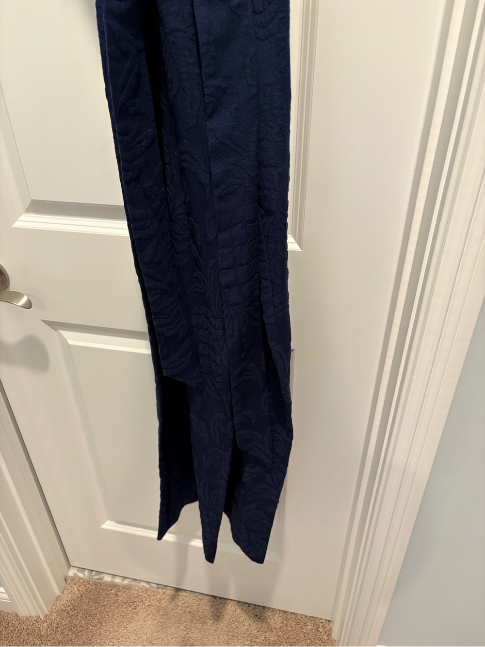 Lilly Pulitzer Navy V-neck Belted Jumpsuit - Picture 6 of 9